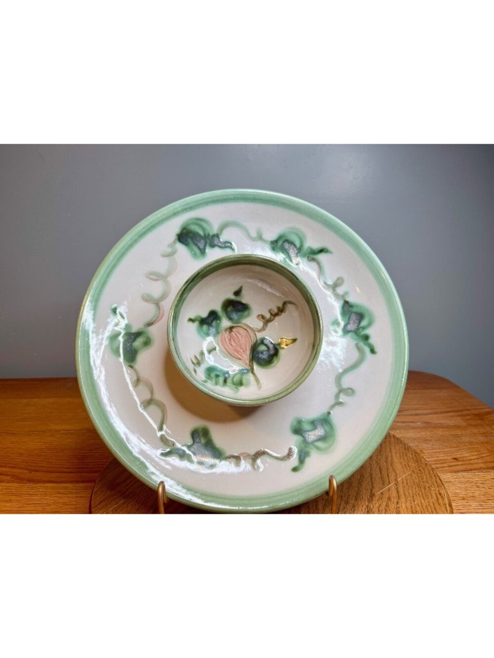 Louisville Stoneware HARVEST or PEAR Chip and Dip Serving Tray Platter, 12", Hea